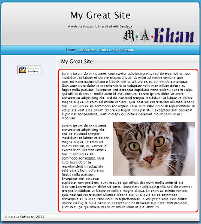 Backlink Appear in the main content