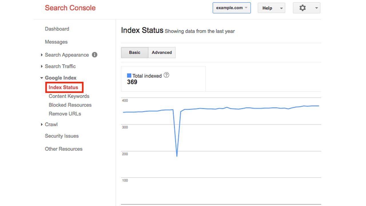 Google Search Console Index Status