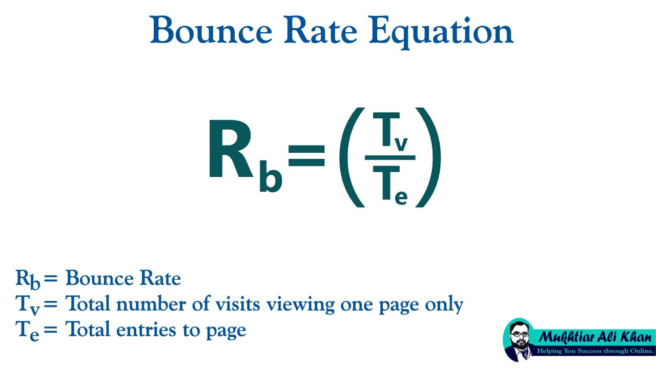 Bounce Rate Equation in Google Analytics