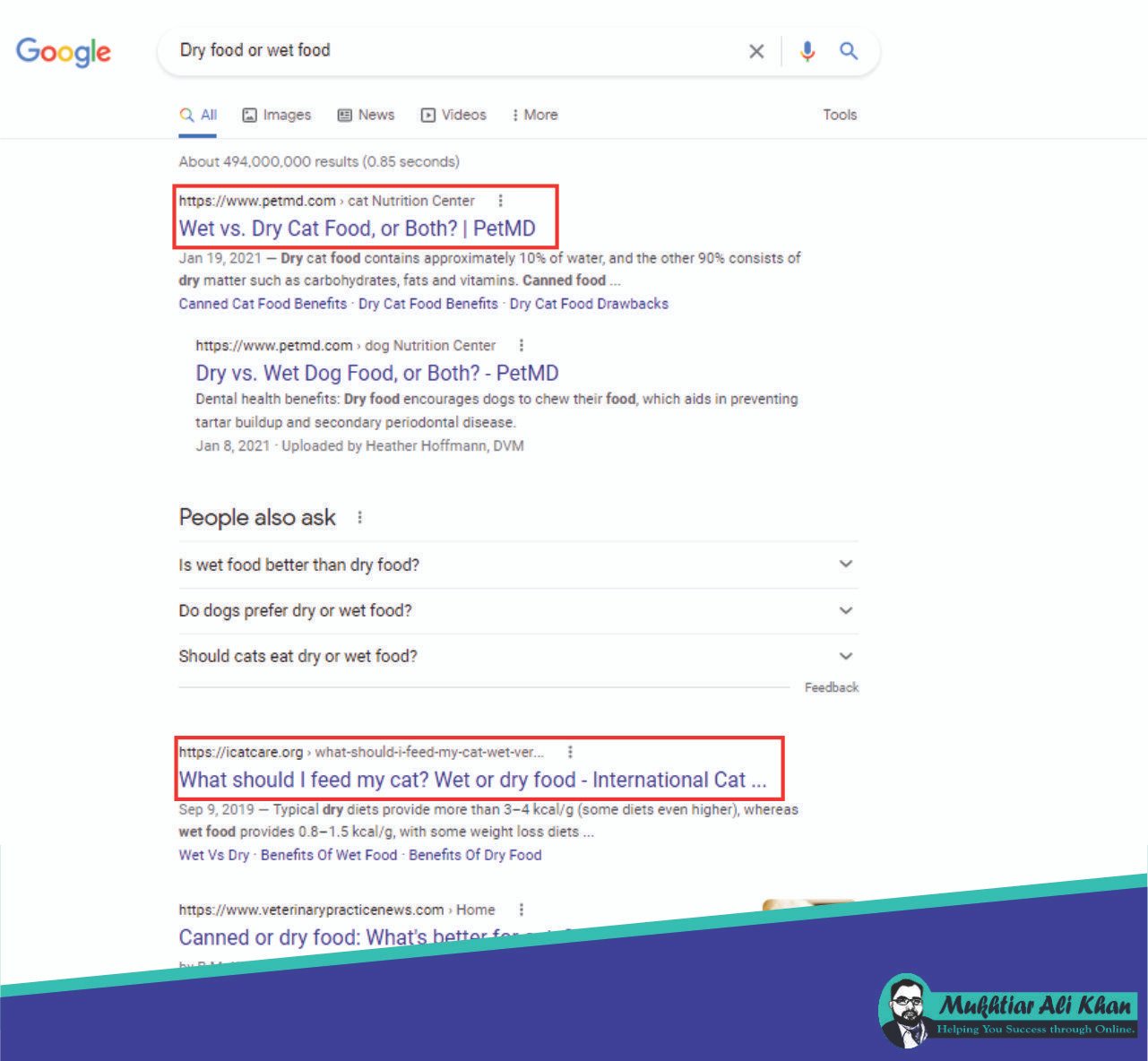 different keyword types