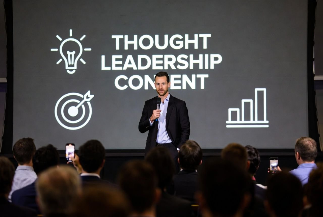 Establishing thought leadership in B2B marketing through expert content and authority building.