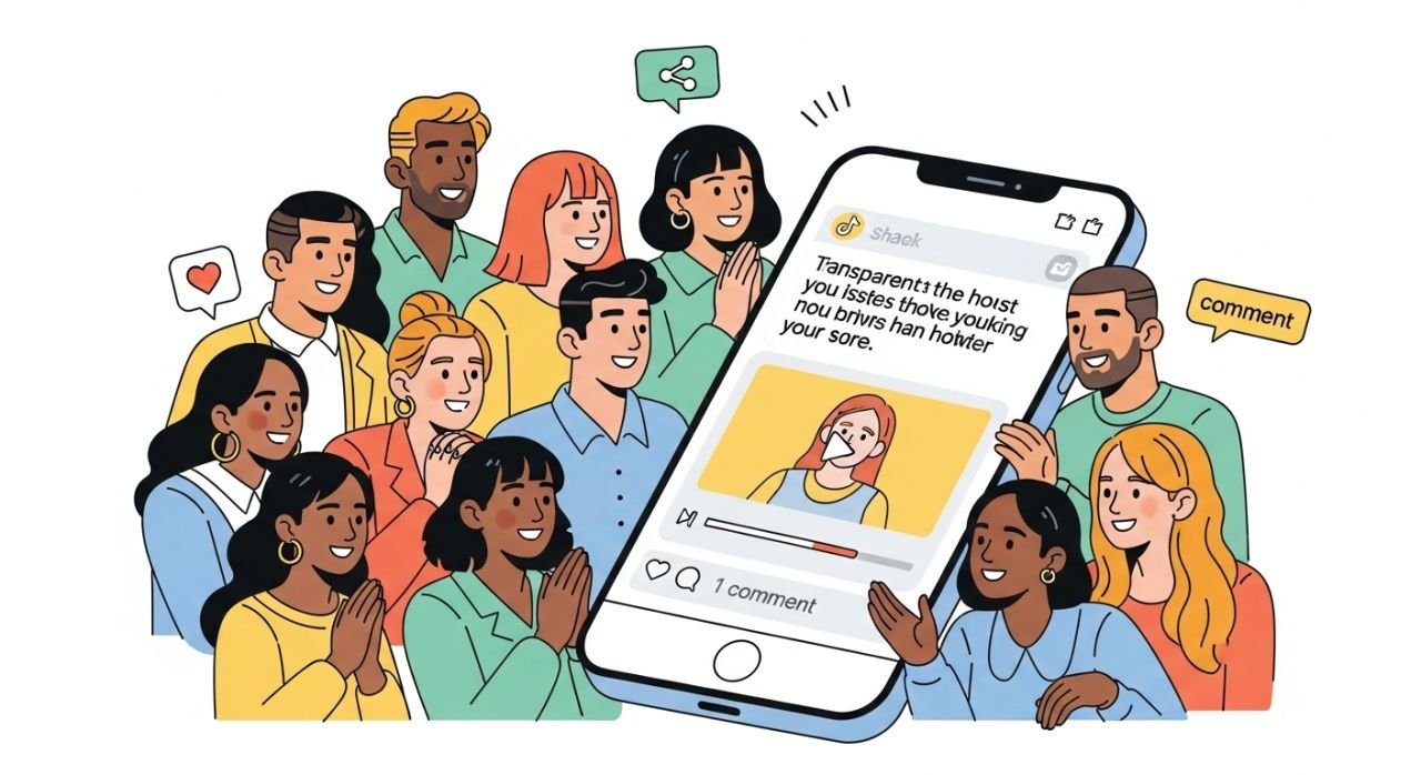 Gen Z engaging with a brand through authentic messaging and real stories on social media.